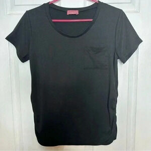 Ragdoll Maternity Shirt Front Pocket / Black Size Medium